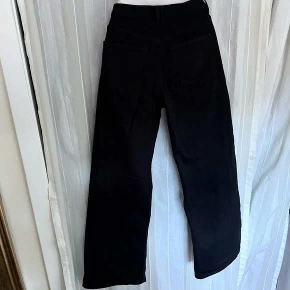 COS Black Flare Pants Women’s Size 25 Tailored Wide Leg High Waist Minimalist - Picture 8 of 16
